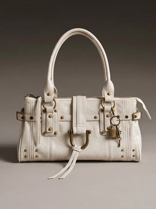 The Lockdown Satchel in Warm Ivory