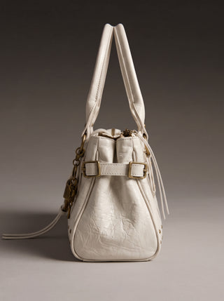 The Lockdown Satchel in Warm Ivory