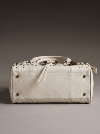 The Lockdown Satchel in Warm Ivory