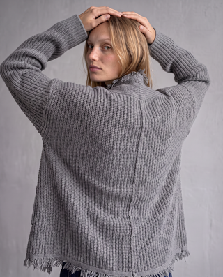 Thornsdale Raw-Hem Fringe Cardigan