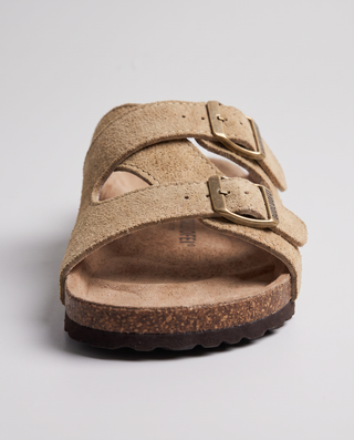 Wilhelmina Double Buckle Slide Sandals