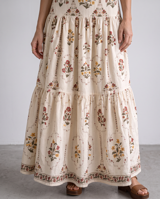 Wren Medallion Floral Tiered Maxi Dress