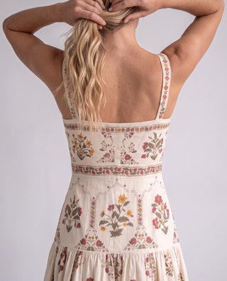 Wren Medallion Floral Tiered Maxi Dress